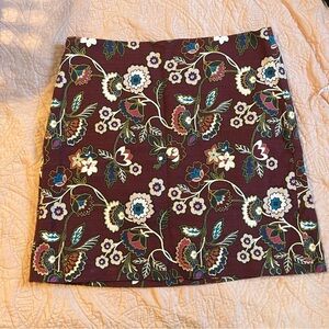 loft floral mini skirt size 10